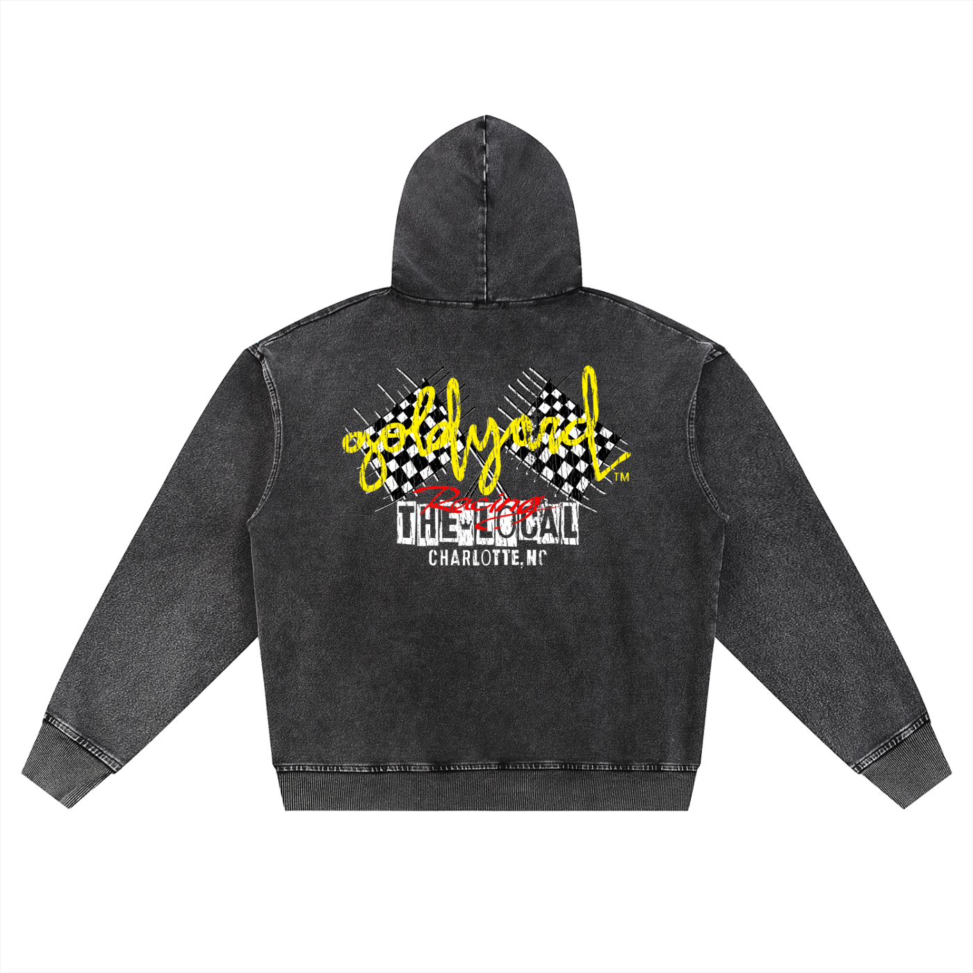 The Local Racing x Goldyard PT.1 . Oversized Snow Wash Zip Hoodie