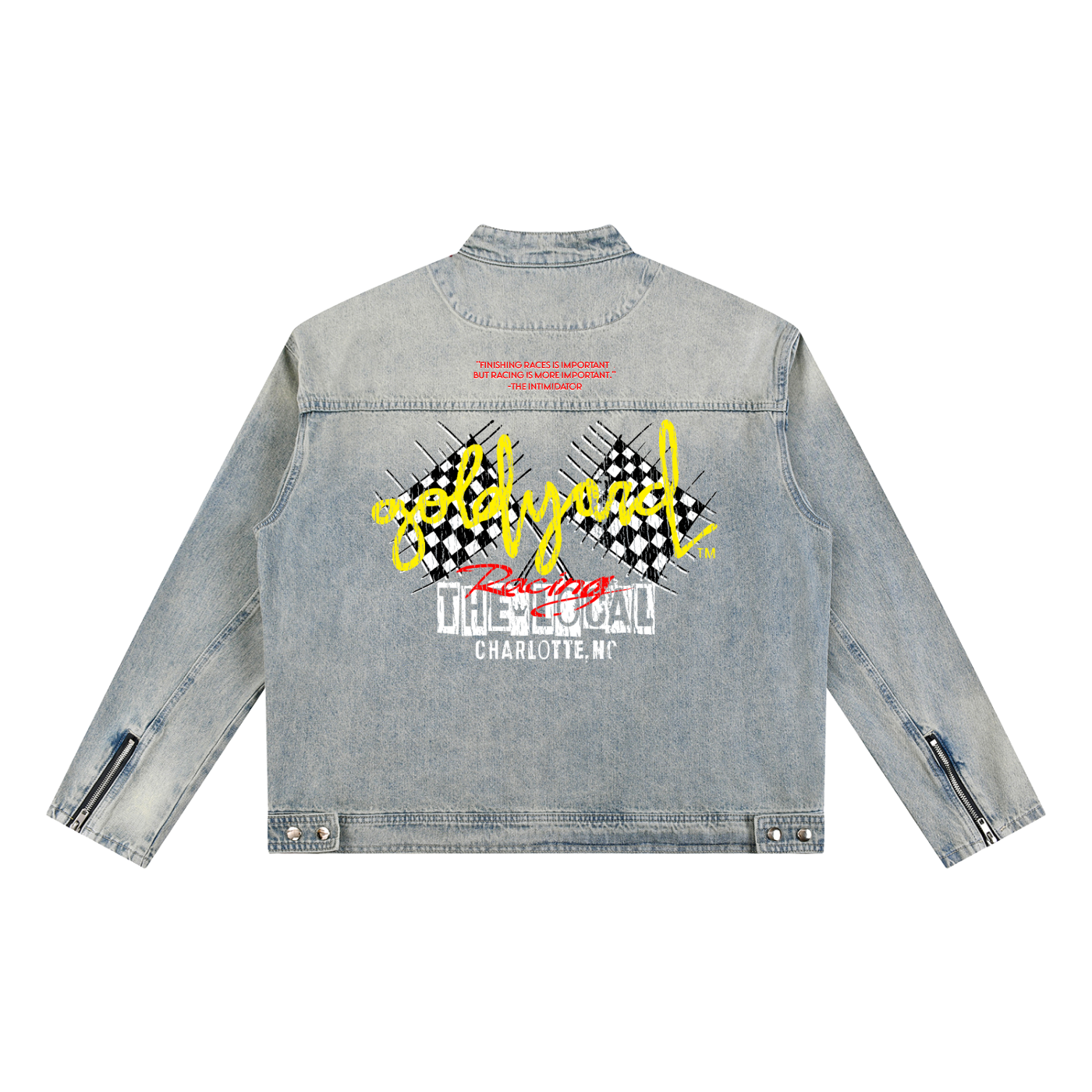 The Local Racing x Goldyard PT.1 . Vintage Wash Zip Denim Jacket