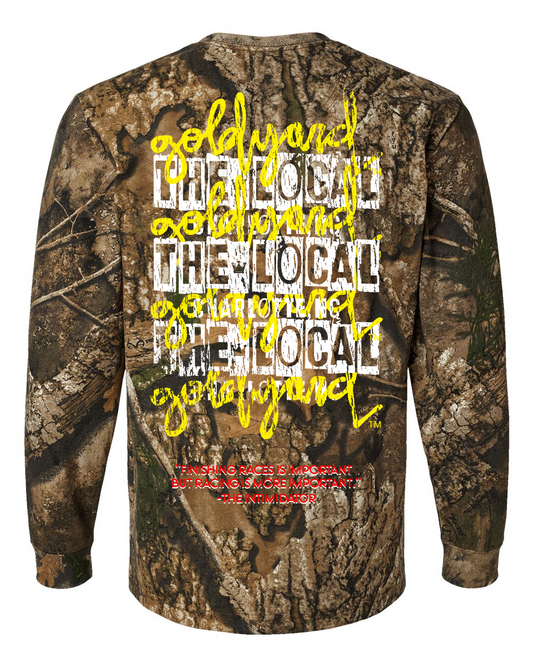 The Local Racing x Goldyard . Camo LS Tee