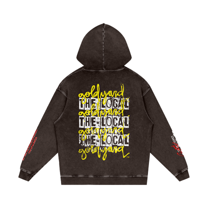 The Local Racing x Goldyard PT.1 . Loose Fit Stone Wash Hoodie
