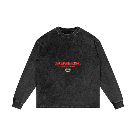The Local Racing x Goldyard PT.1 . Loose Fit Acid Wash Long Sleeve Tee