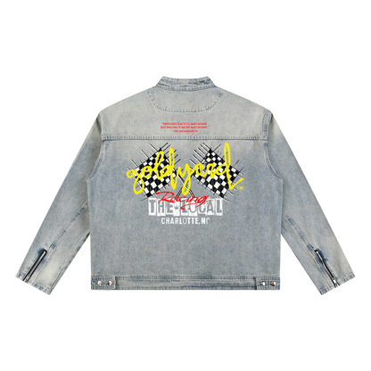 The Local Racing x Goldyard PT.1 . Vintage Wash Zip Denim Jacket