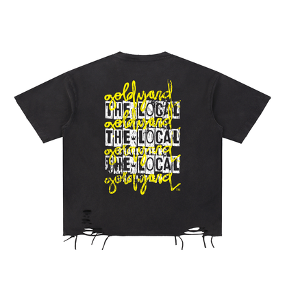 The Local Racing x Goldyard PT.1 . Distressed Tee
