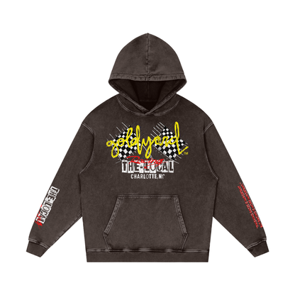 The Local Racing x Goldyard PT.1 . Loose Fit Stone Wash Hoodie
