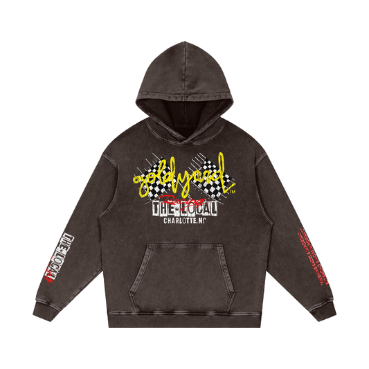 The Local Racing x Goldyard PT.1 . Loose Fit Stone Wash Hoodie